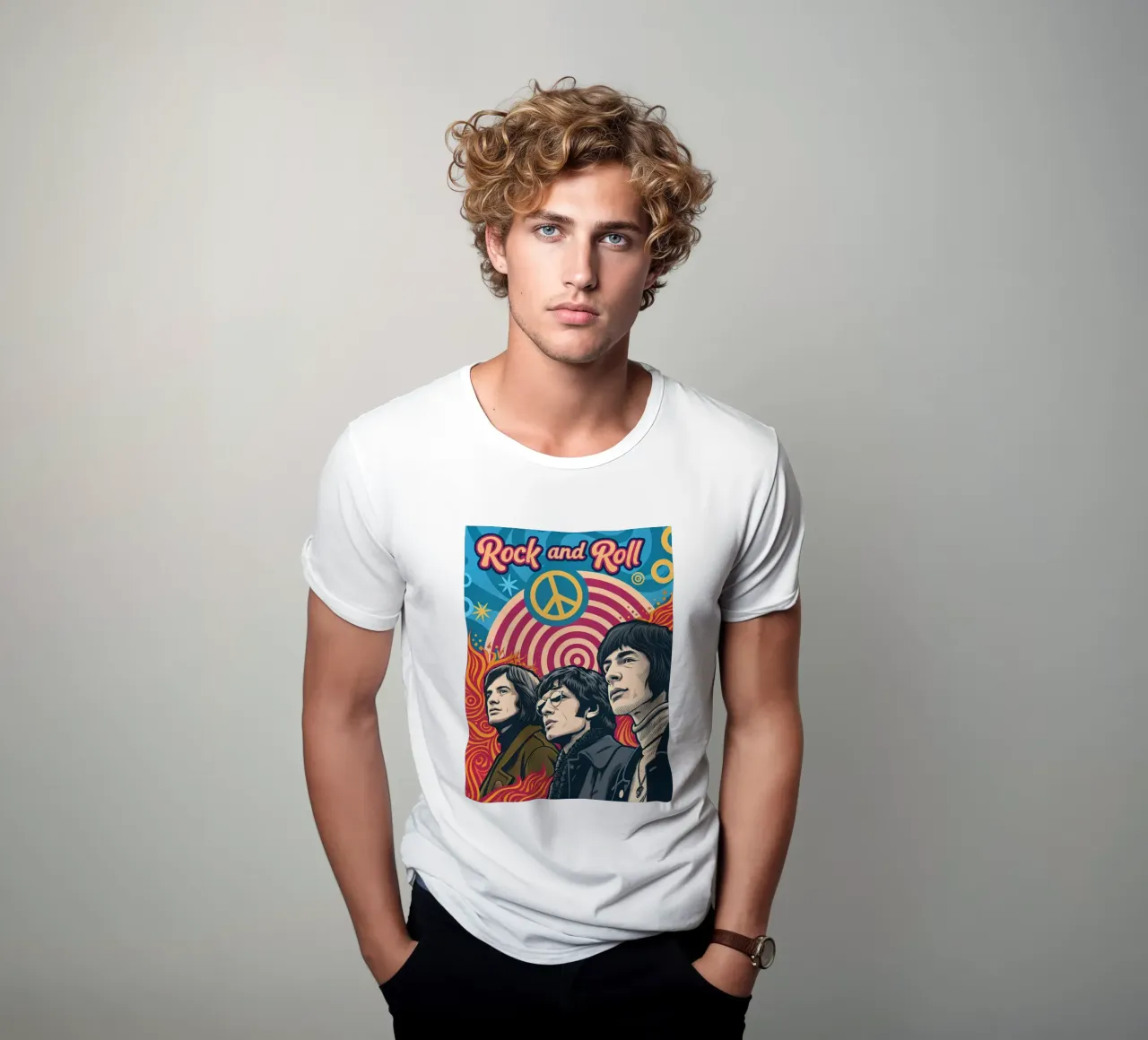 Rock and Roll: Una exploración visual del género musical camiseta de Jester Krew Art