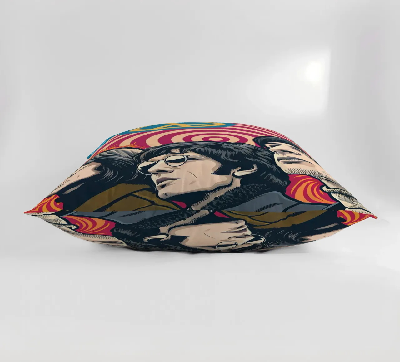 Rock and Roll: Un'esplorazione visiva del genere musicale cuscino da Jester Krew Art