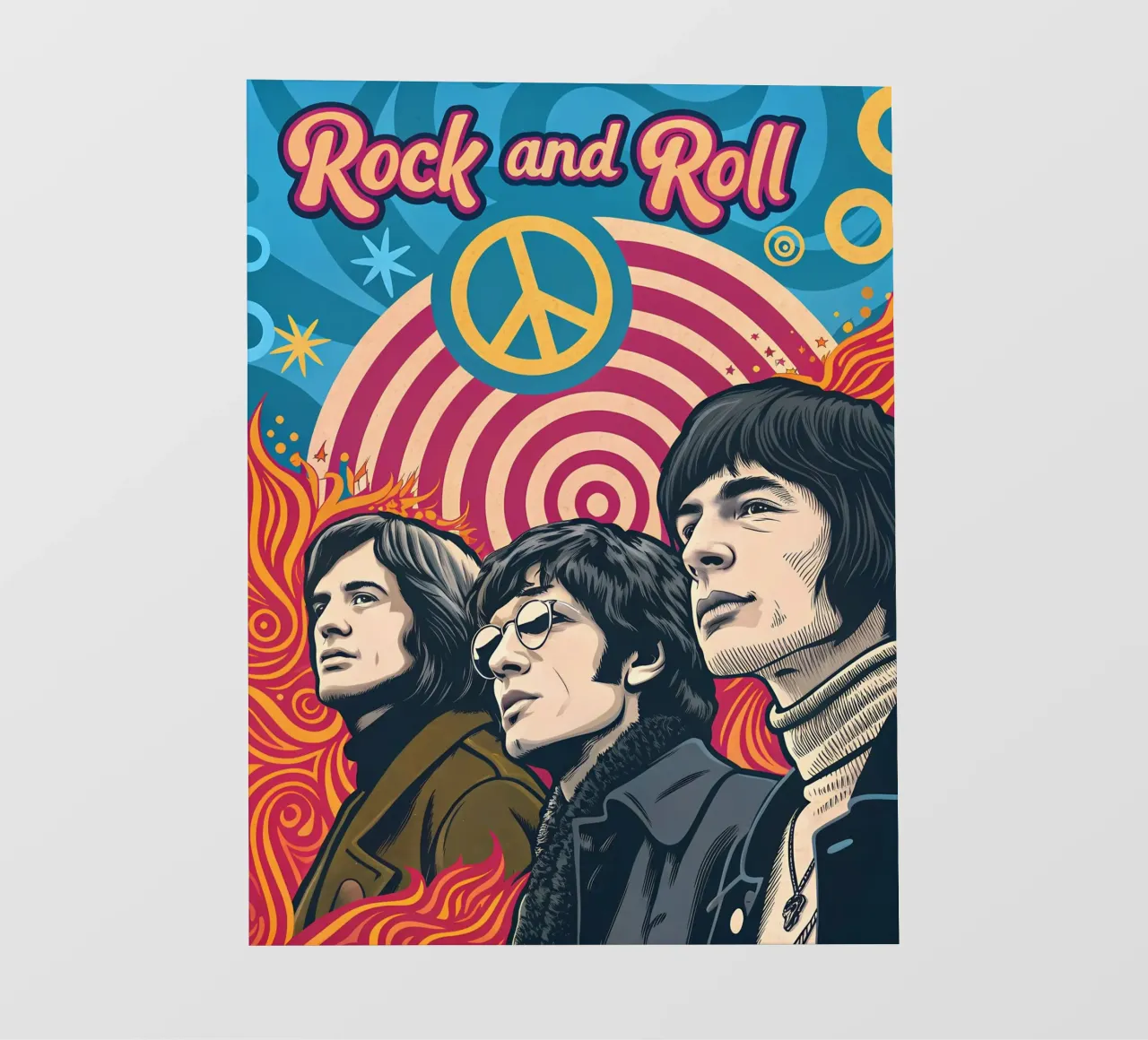 Rock and Roll: Un'esplorazione visiva del genere musicale telo in pvc da Jester Krew Art