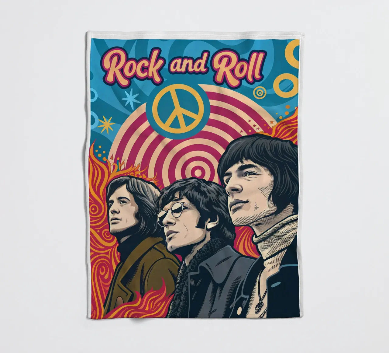 Rock and Roll: Un'esplorazione visiva del genere musicale coperta in pile da Jester Krew Art