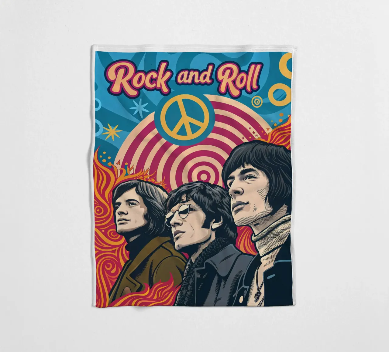 Rock and Roll: Un'esplorazione visiva del genere musicale coperta in pile da Jester Krew Art