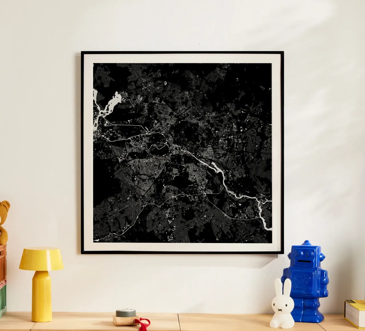 Berlin Black poster da Urban Maps