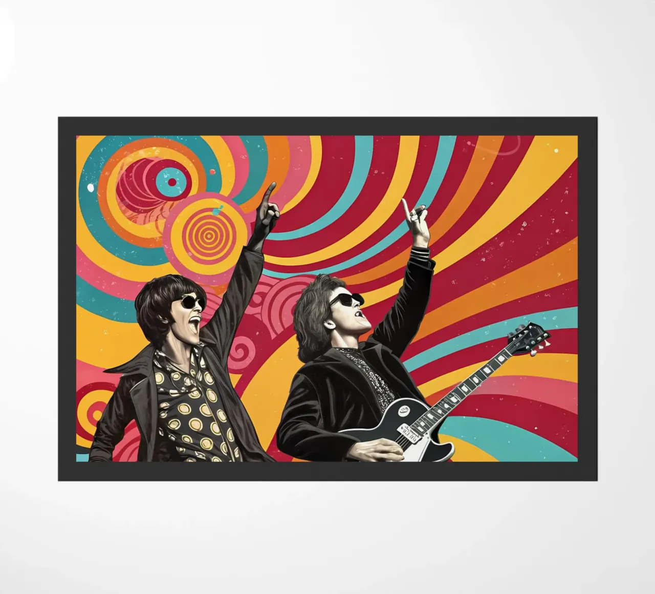 Let's Rock: Un concerto degli anni '60 zerbino da Jester Krew Art