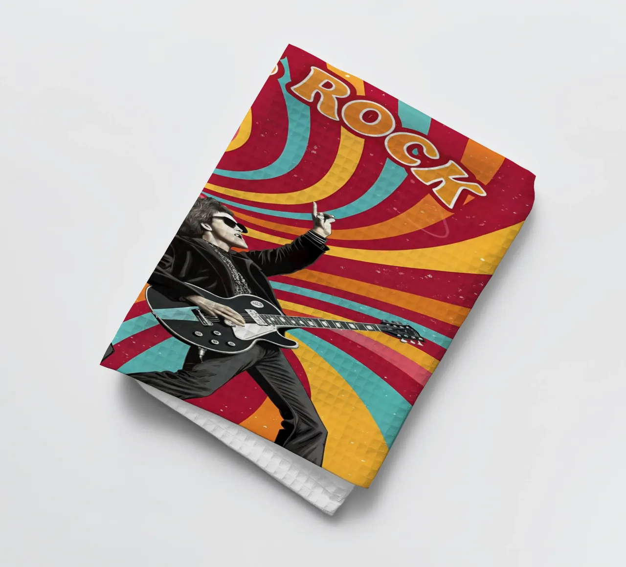 Let's Rock : Une expérience de concert dans les années 1960 torchon de Jester Krew Art