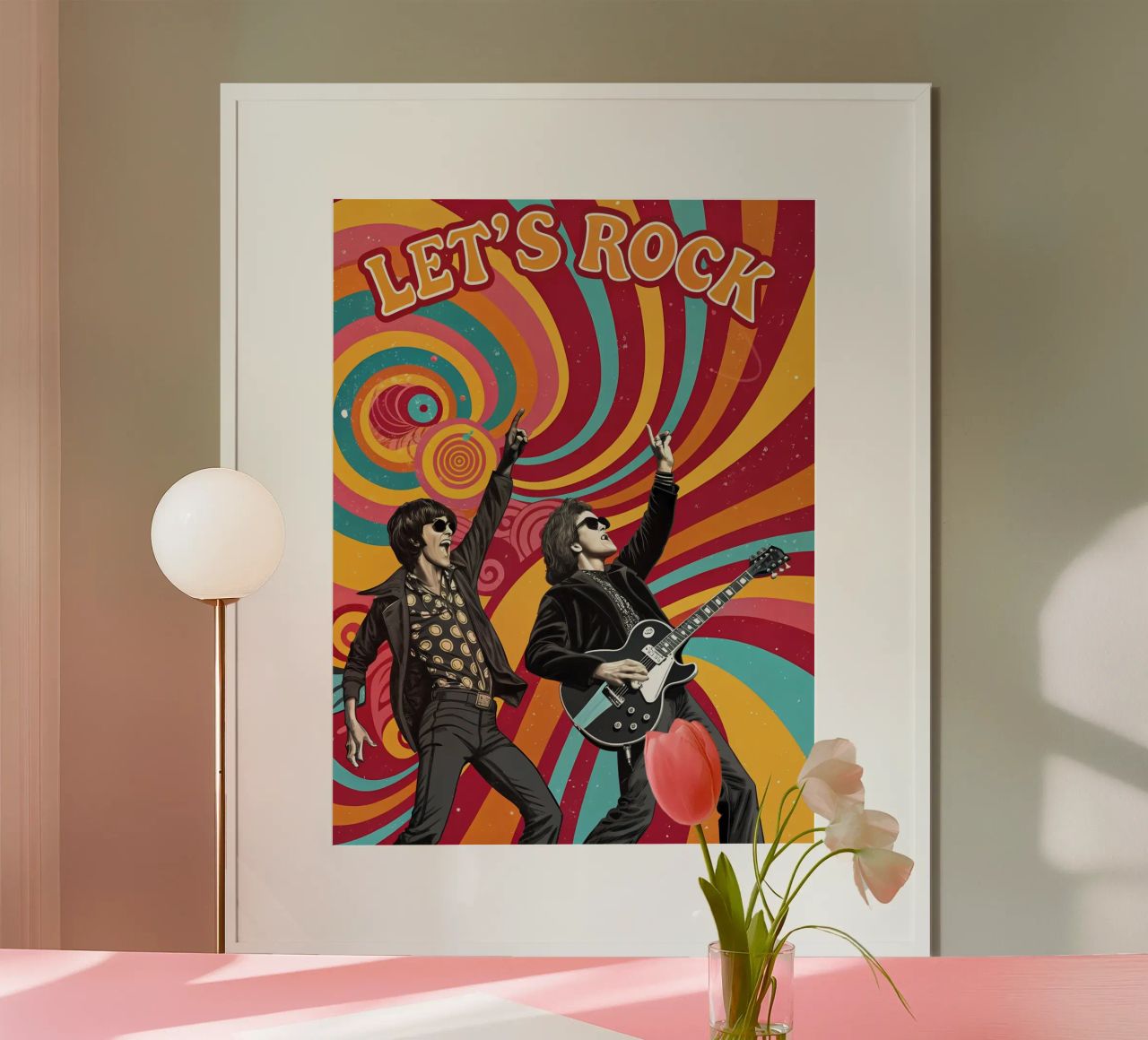 Let's Rock: Ein Konzerterlebnis der 1960er Jahre Poster von Jester Krew Art