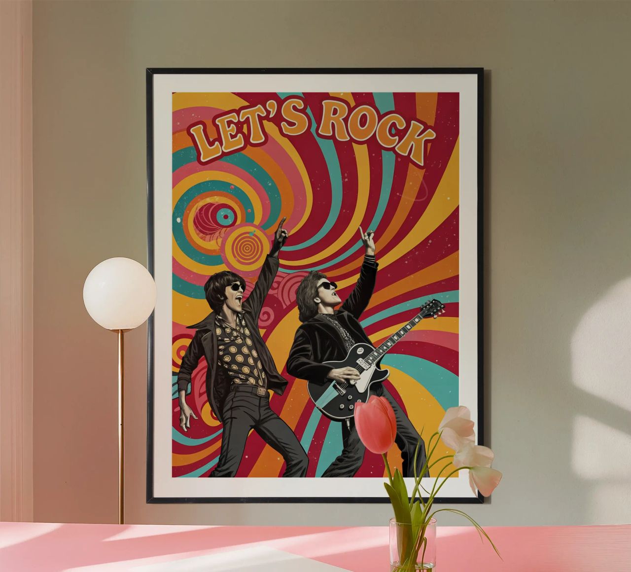 Let's Rock: Ein Konzerterlebnis der 1960er Jahre Poster von Jester Krew Art