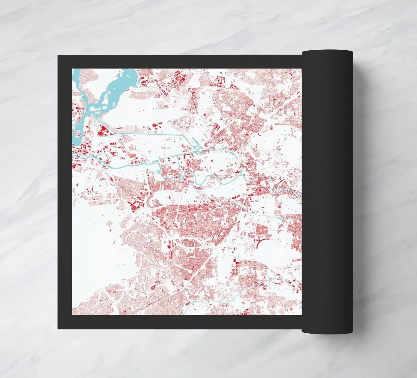 Berlin Red deurmat van Urban Maps