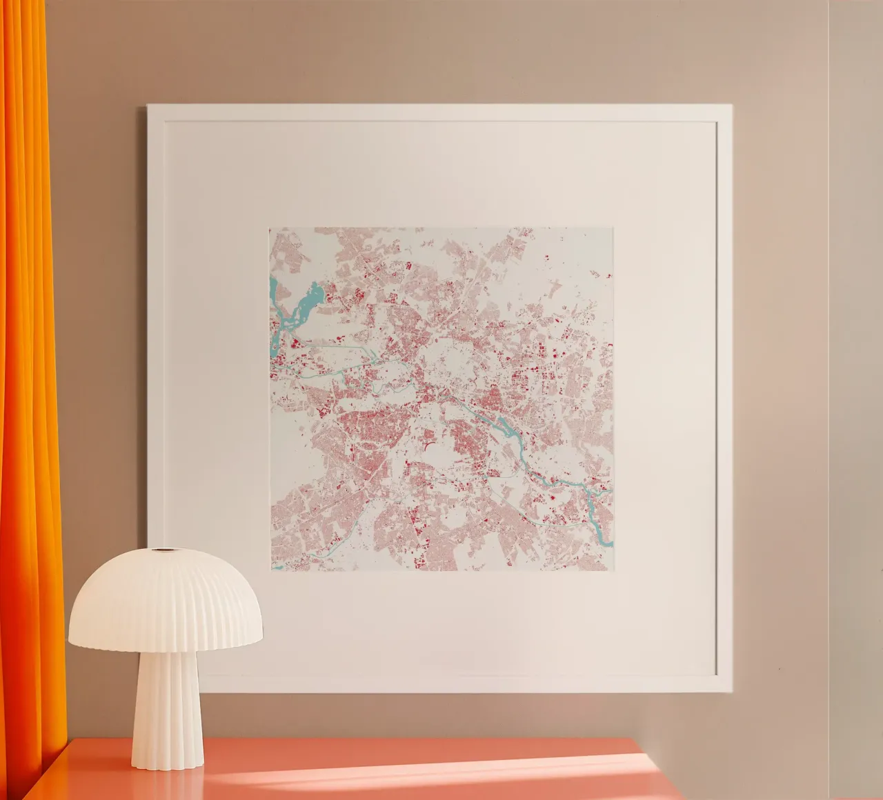 Berlin Red poster da Urban Maps