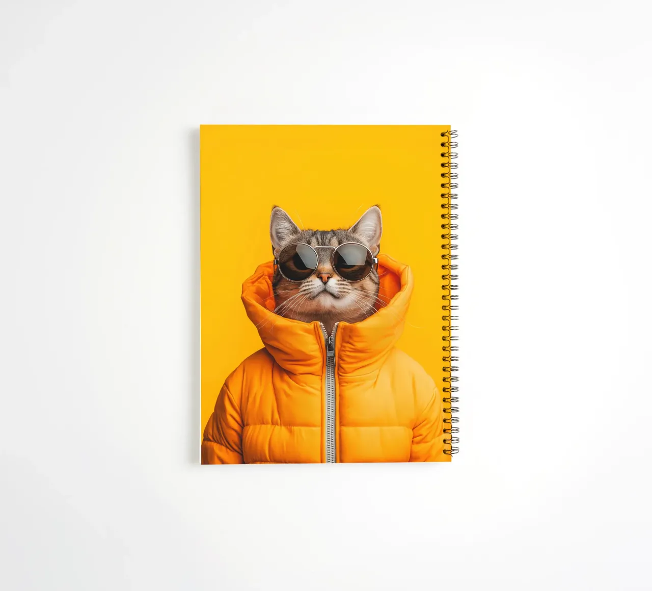 Cat with sunglasses spiral notebook by Imagine