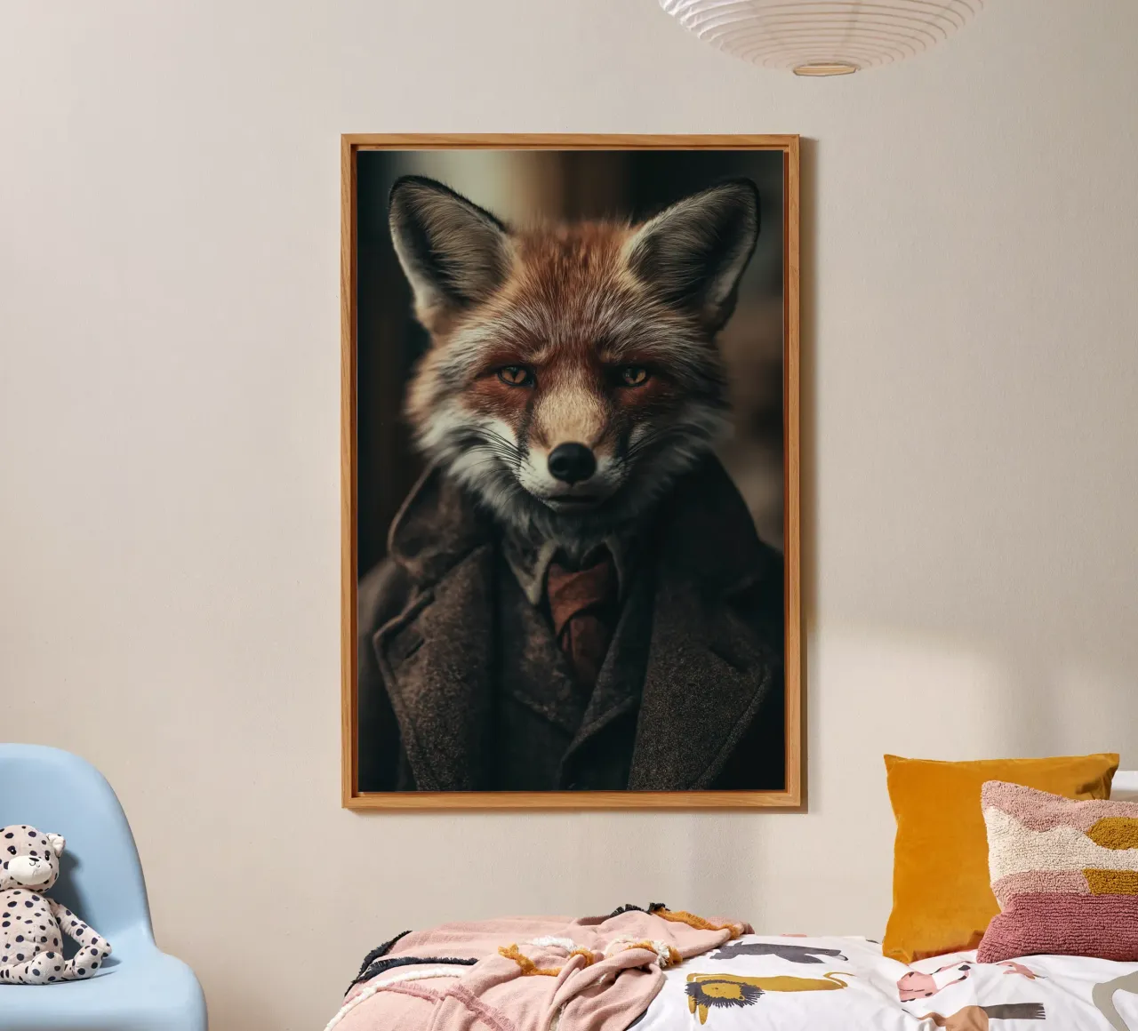 Fuchs in Kleidung Alu-Dibond von Imagine