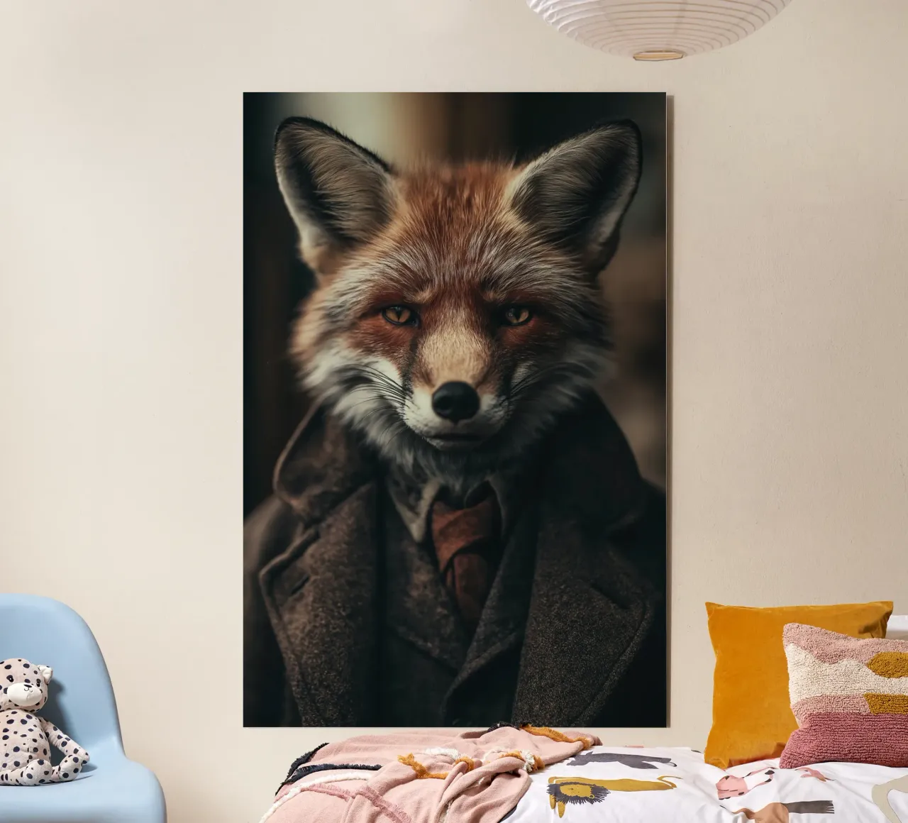Fuchs in Kleidung Alu-Dibond von Imagine