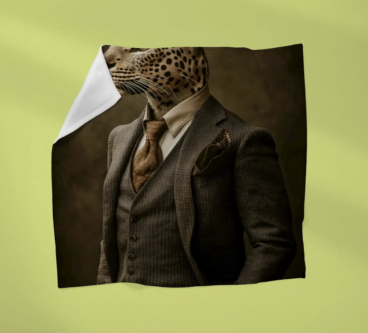 Leopard in der Kleidung Fleecedecke von Imagine