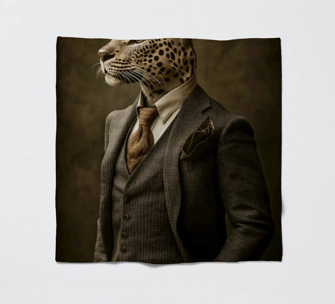 Leopard in der Kleidung Fleecedecke von Imagine