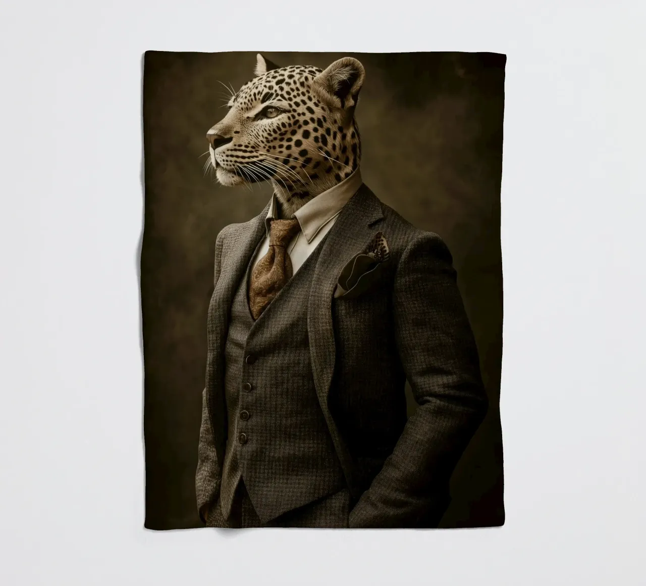 Leopard in der Kleidung Fleecedecke von Imagine