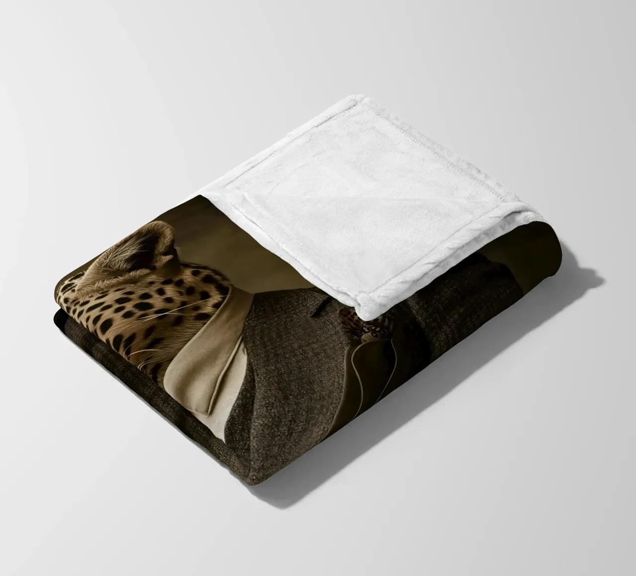 Leopard in der Kleidung Fleecedecke von Imagine
