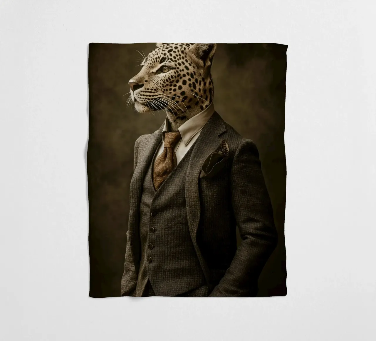 Leopard in der Kleidung Fleecedecke von Imagine