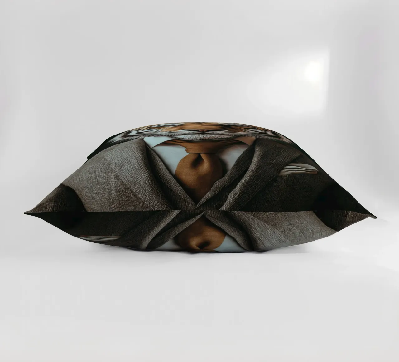 Tiger in a costume decorative cushion by Imagine