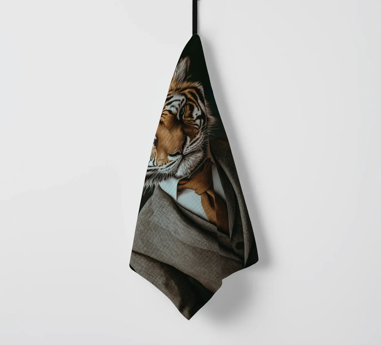 Tiger in a costume tea towel by Imagine