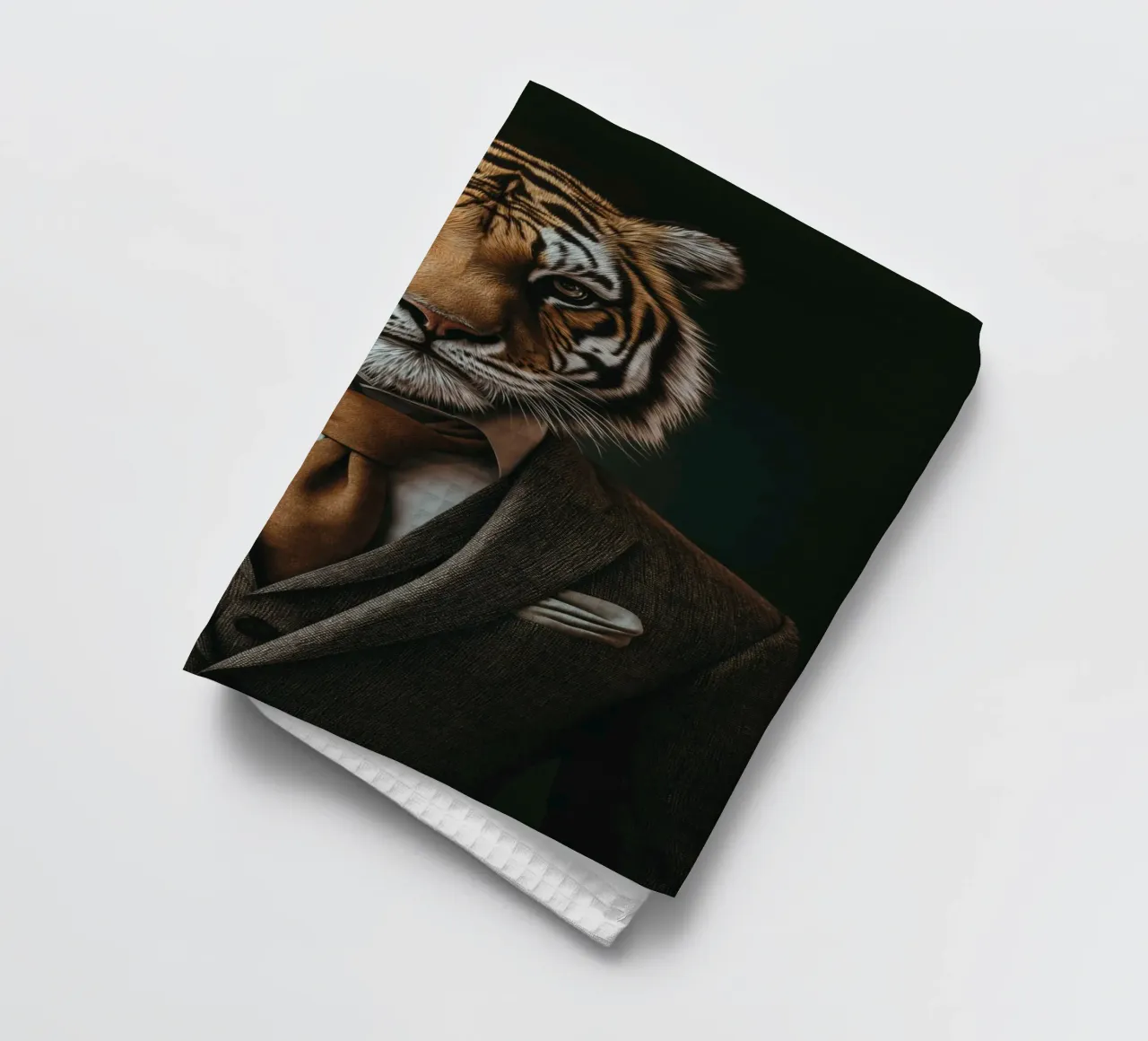 Tiger in a costume tea towel by Imagine
