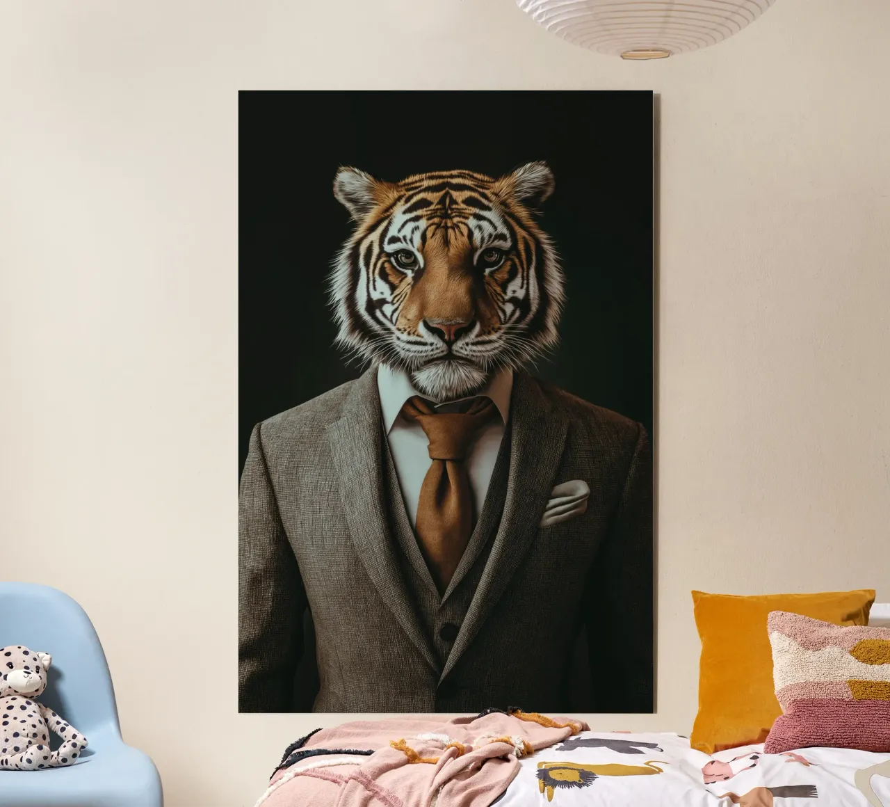 Tiger in a costume alu-dibond by Imagine
