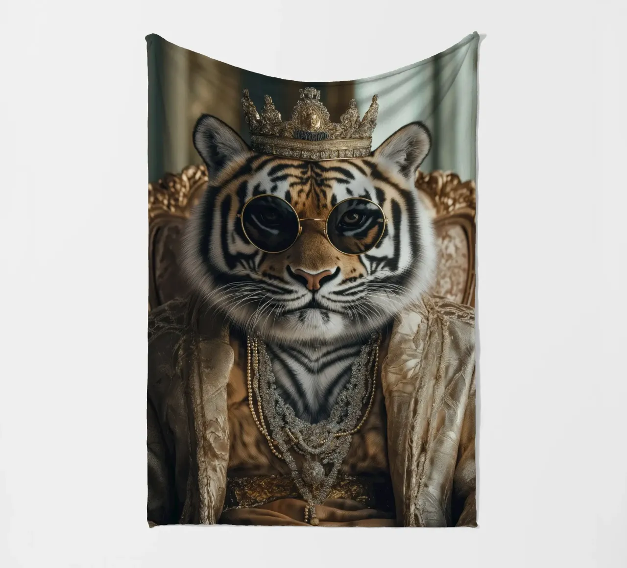 Re tigre coperta in pile da Imagine