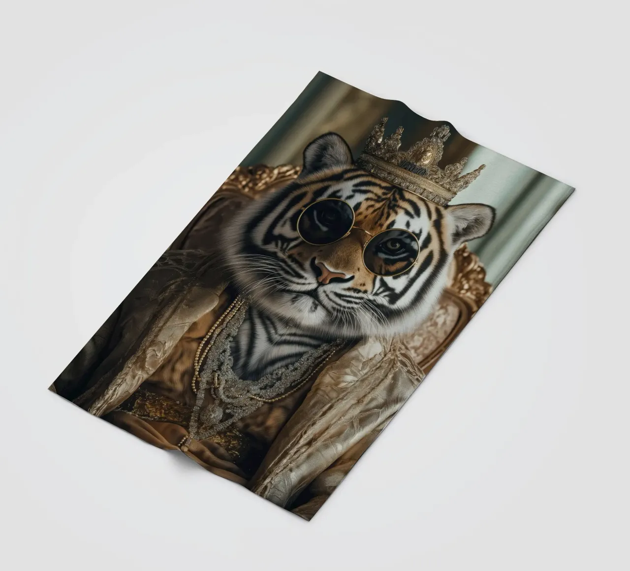 Re tigre coperta in pile da Imagine