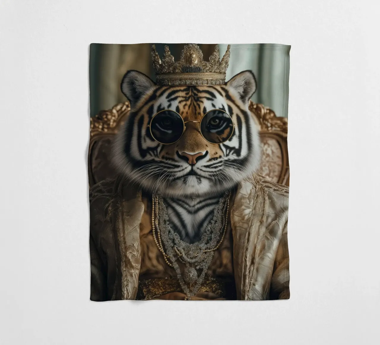 Re tigre coperta in pile da Imagine