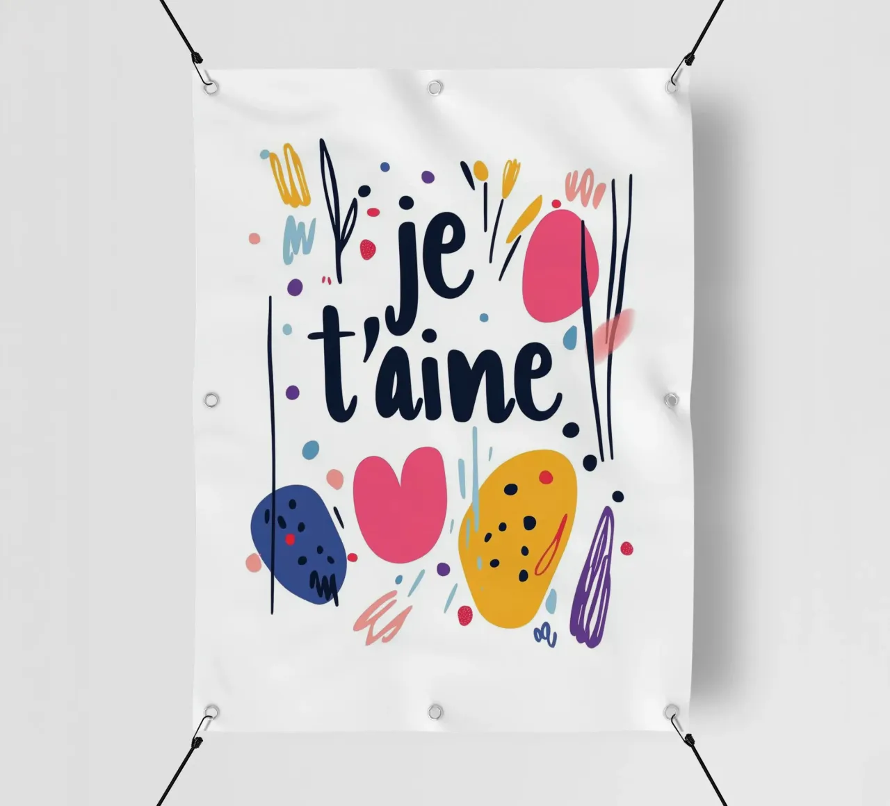 Je t'aime - 1 telo in pvc da Art Typo Essentiel