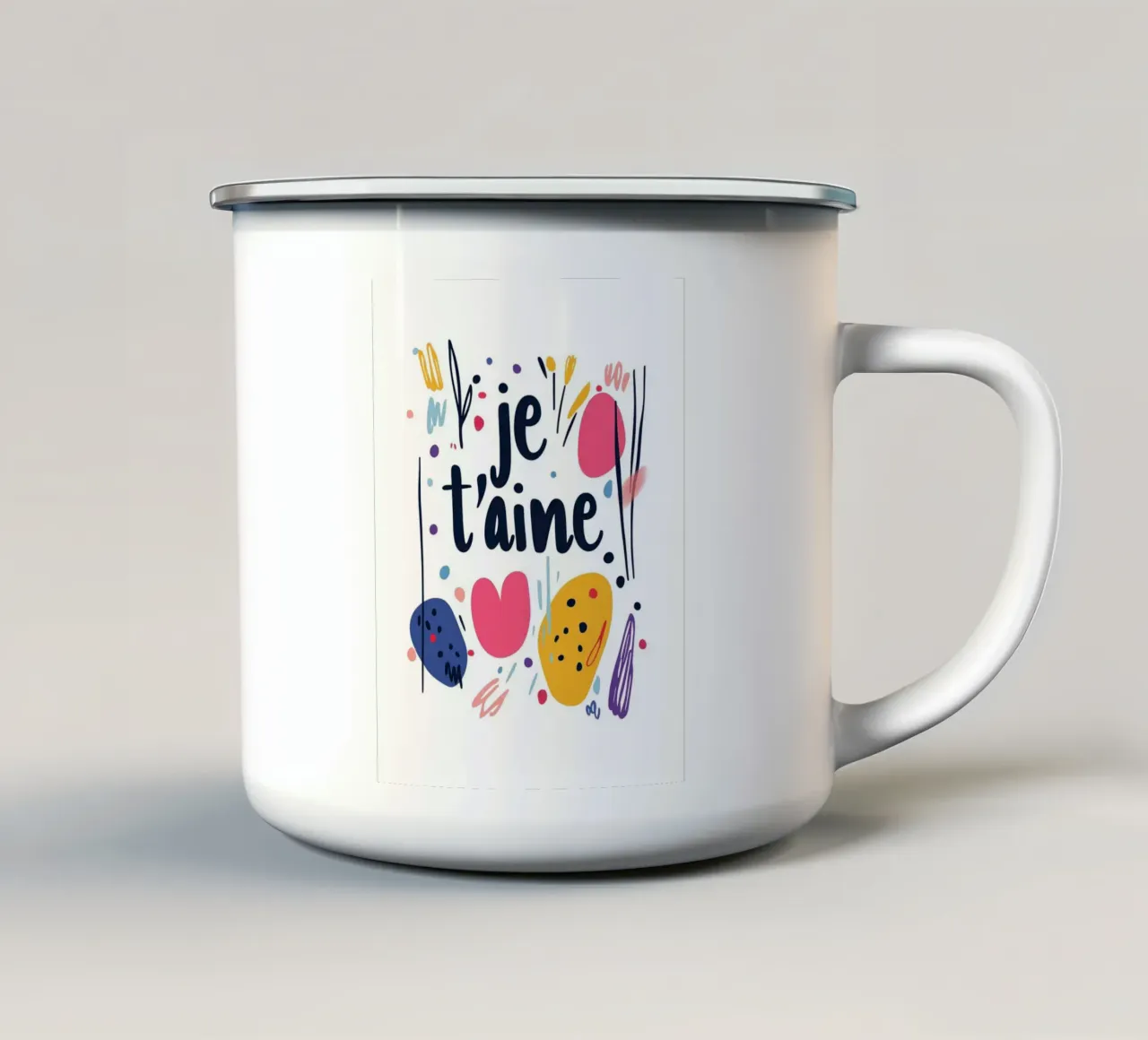 Je t'aime - 1 tazza in smalto da Art Typo Essentiel
