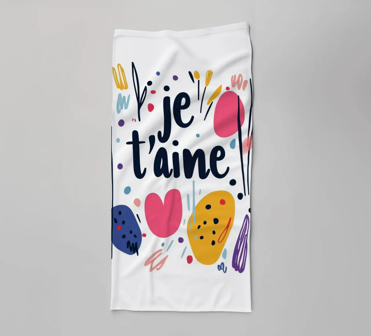 Je t'aime - 1 asciugamano da bagno da Art Typo Essentiel