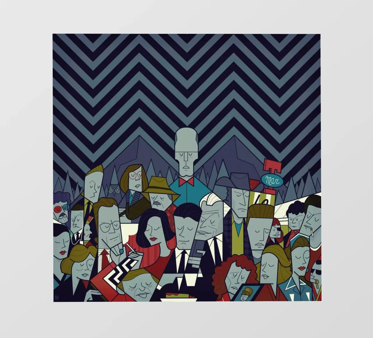 Twin Peaks pellicola backlit da Ale Giorgini
