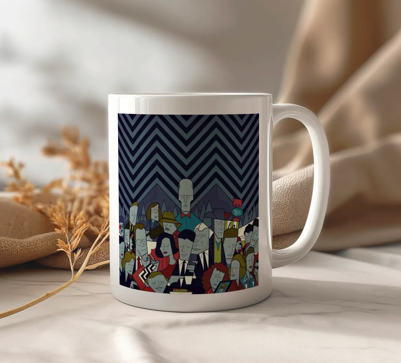 Twin Peaks tazza in ceramica da Ale Giorgini