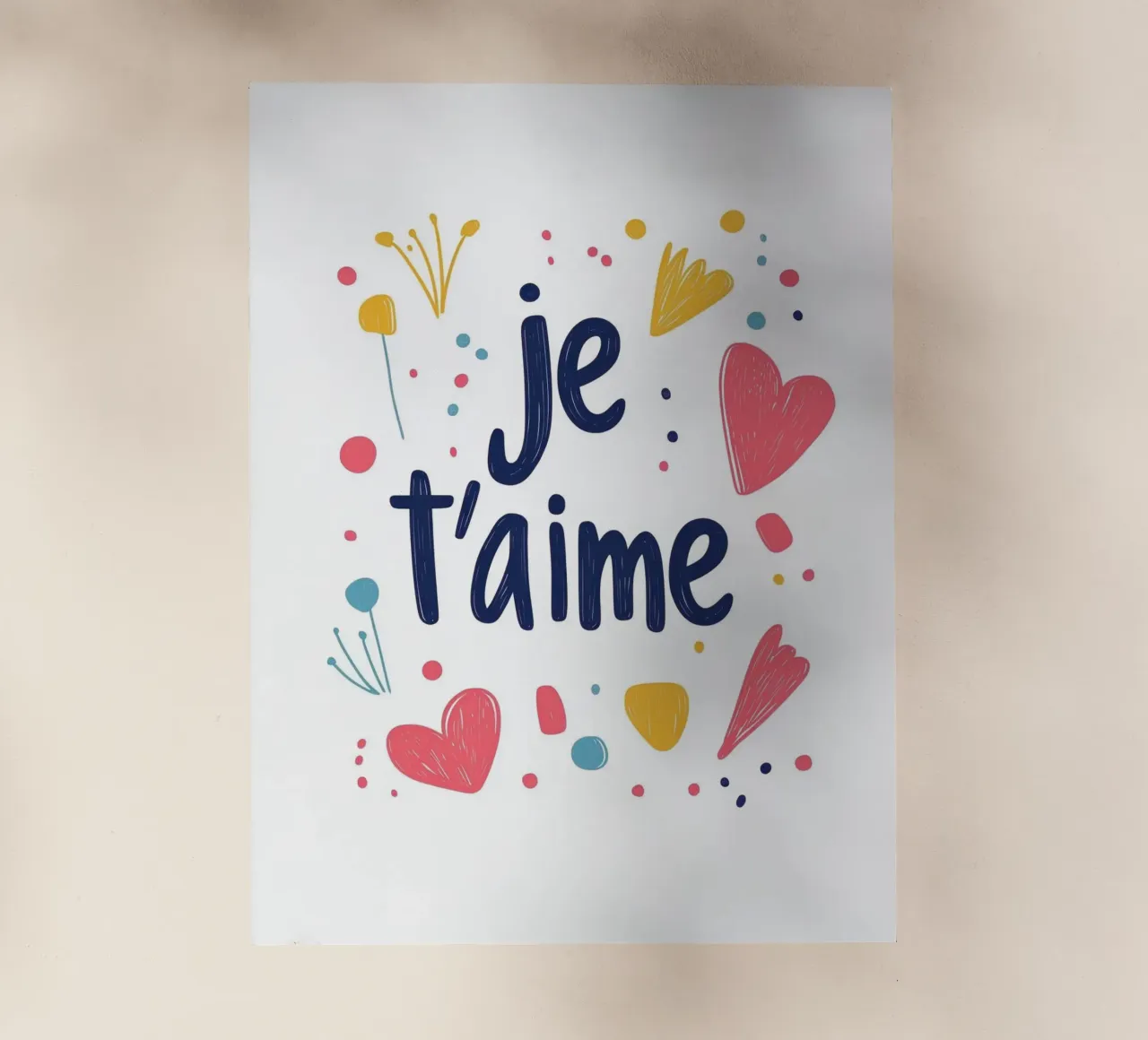 Je t'aime - 2 pellicola backlit da Art Typo Essentiel