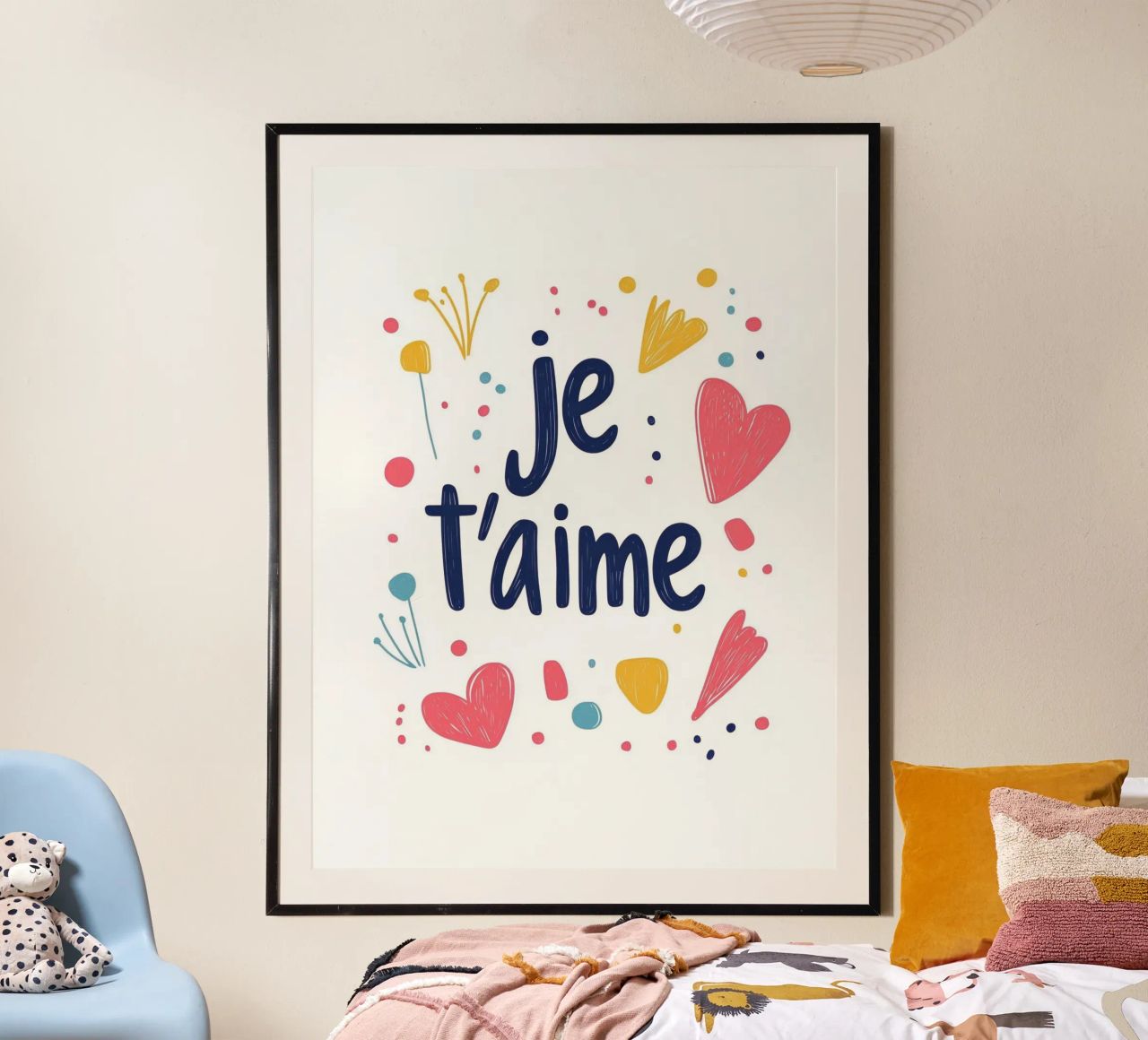 Je t'aime - 2 poster de Art Typo Essentiel