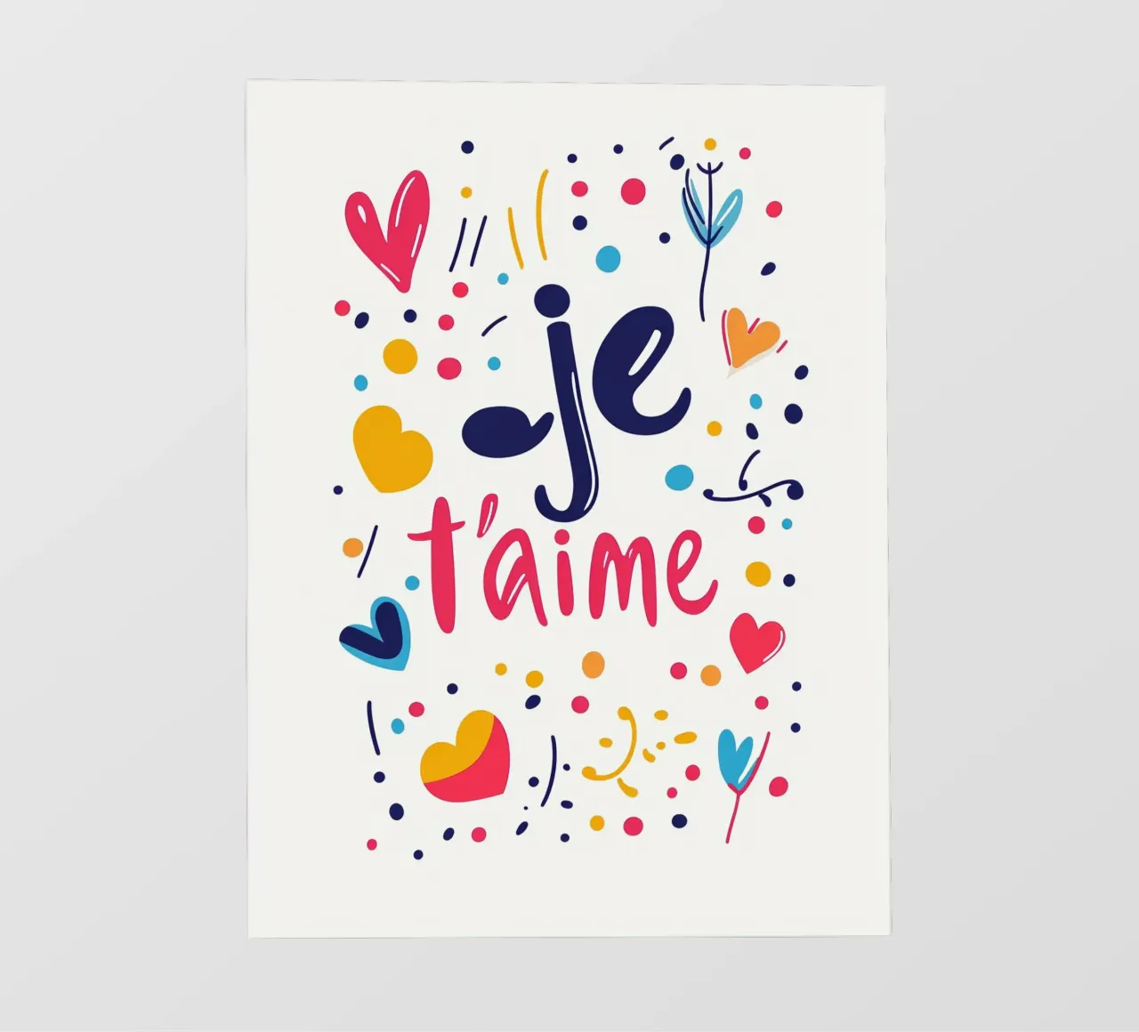 Je t'aime - 3 pellicola backlit da Art Typo Essentiel