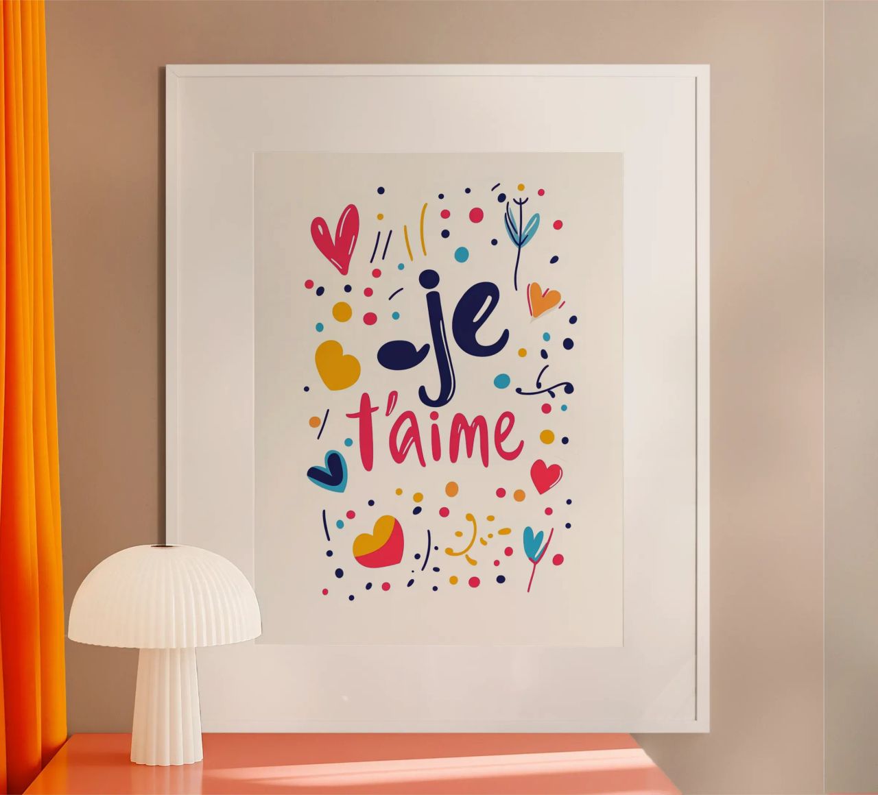 Je t'aime - 3 poster de Art Typo Essentiel