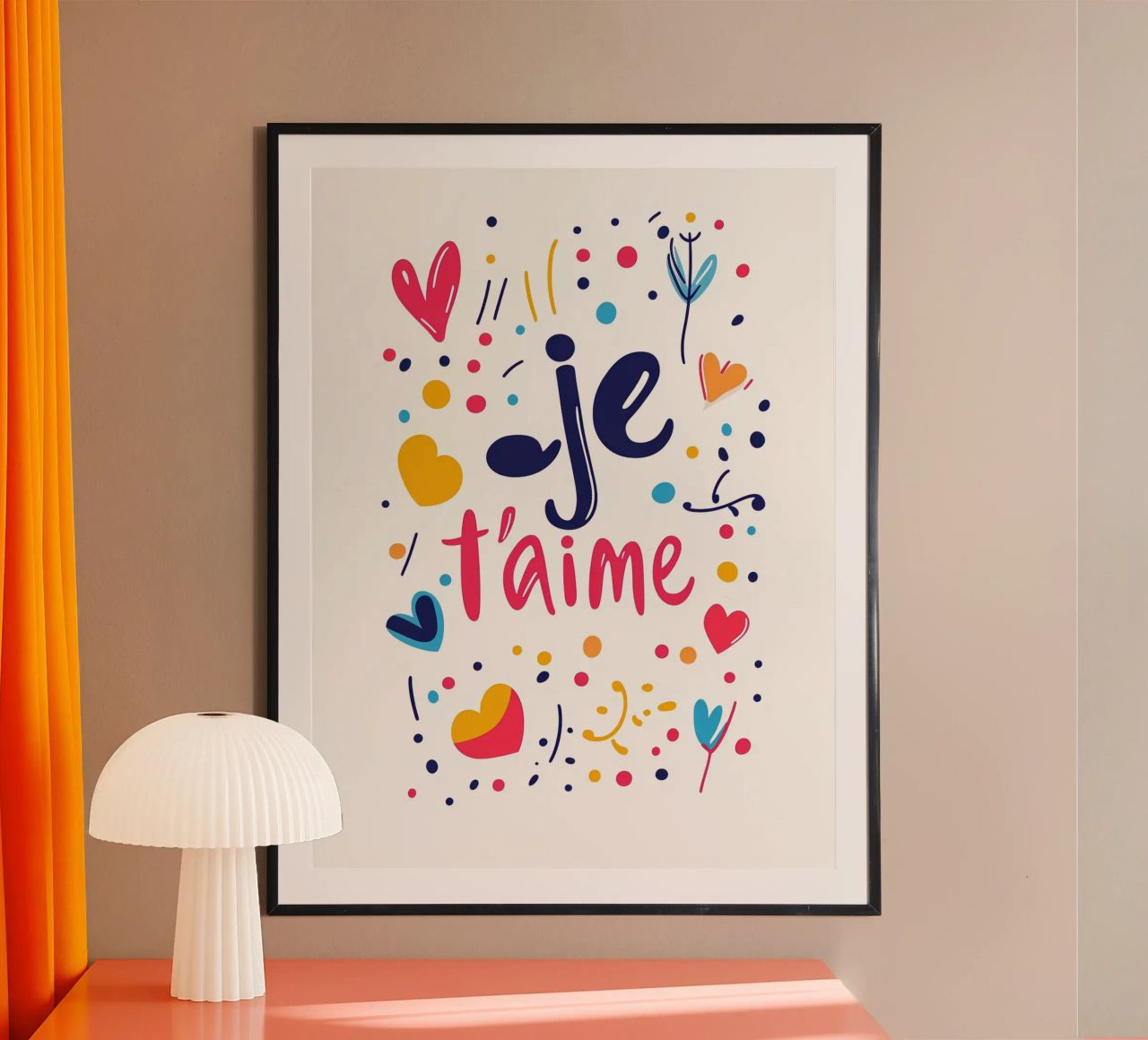 Je t'aime - 3 poster de Art Typo Essentiel