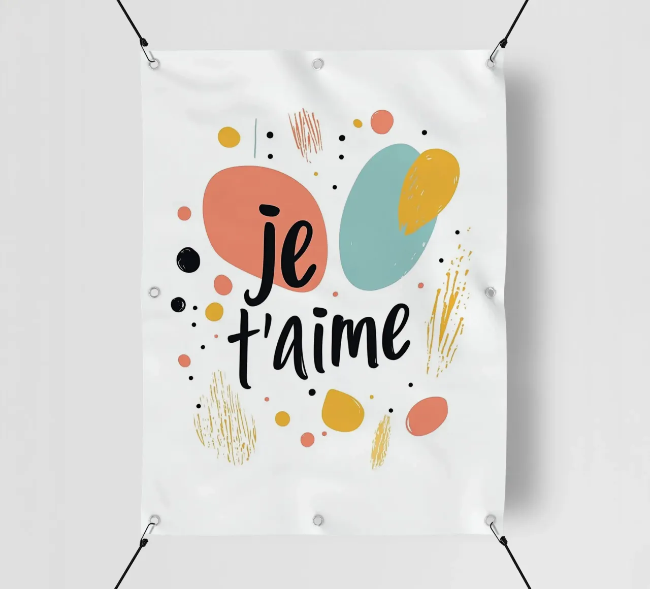 Je t'aime - 4 telo in pvc da Art Typo Essentiel