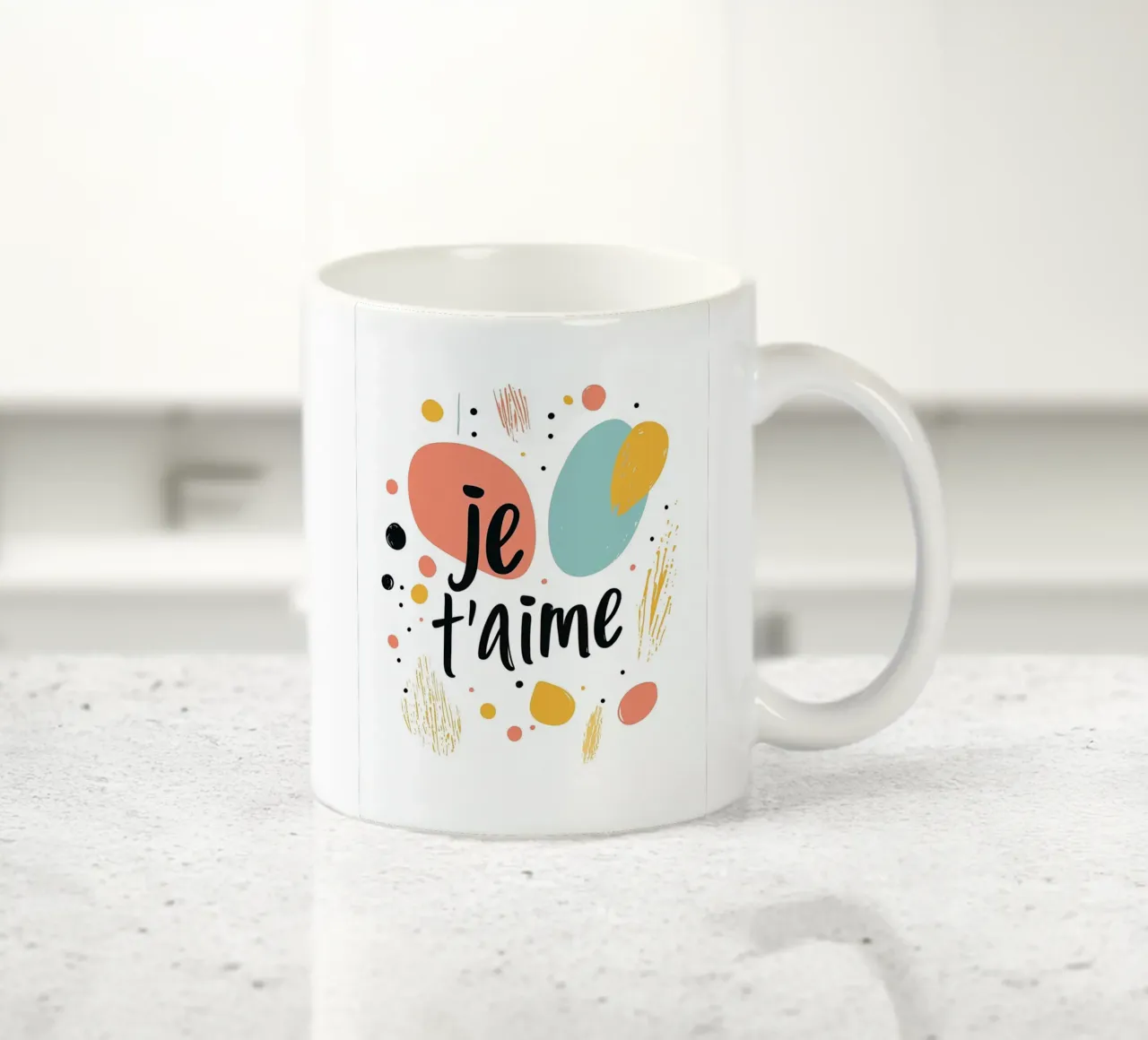 Je t'aime - 4 tazza in ceramica da Art Typo Essentiel