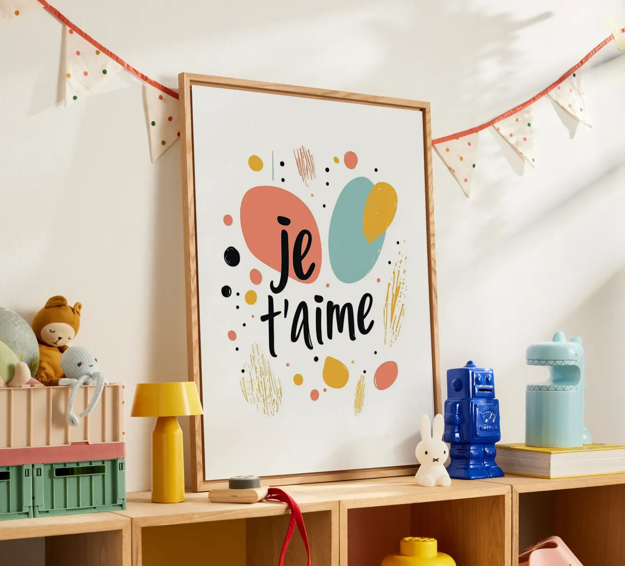 Je t'aime - 4 acrylic glass by Art Typo Essentiel