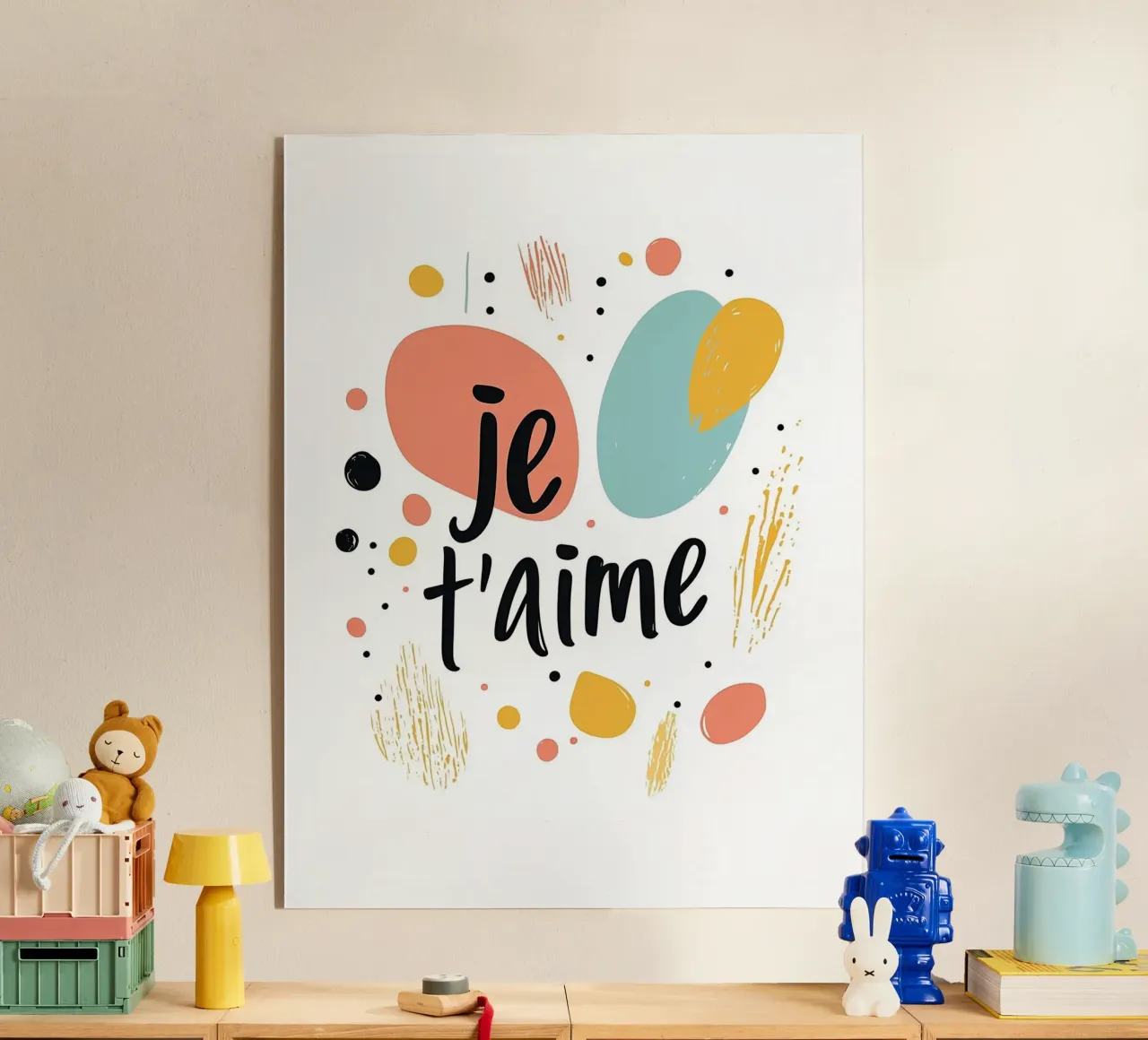 Je t'aime - 4 acrylic glass by Art Typo Essentiel