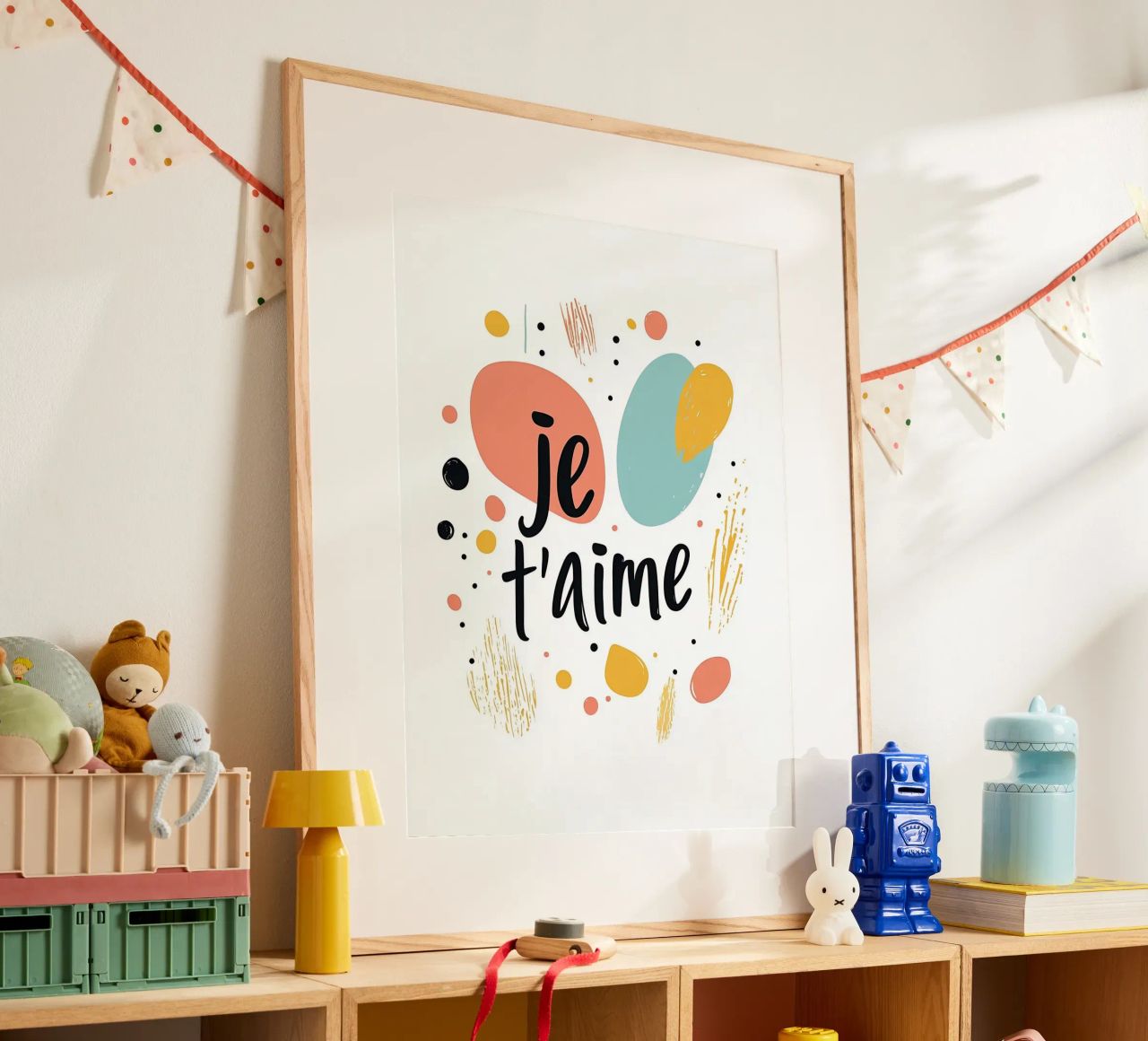 Je t'aime - 4 poster de Art Typo Essentiel