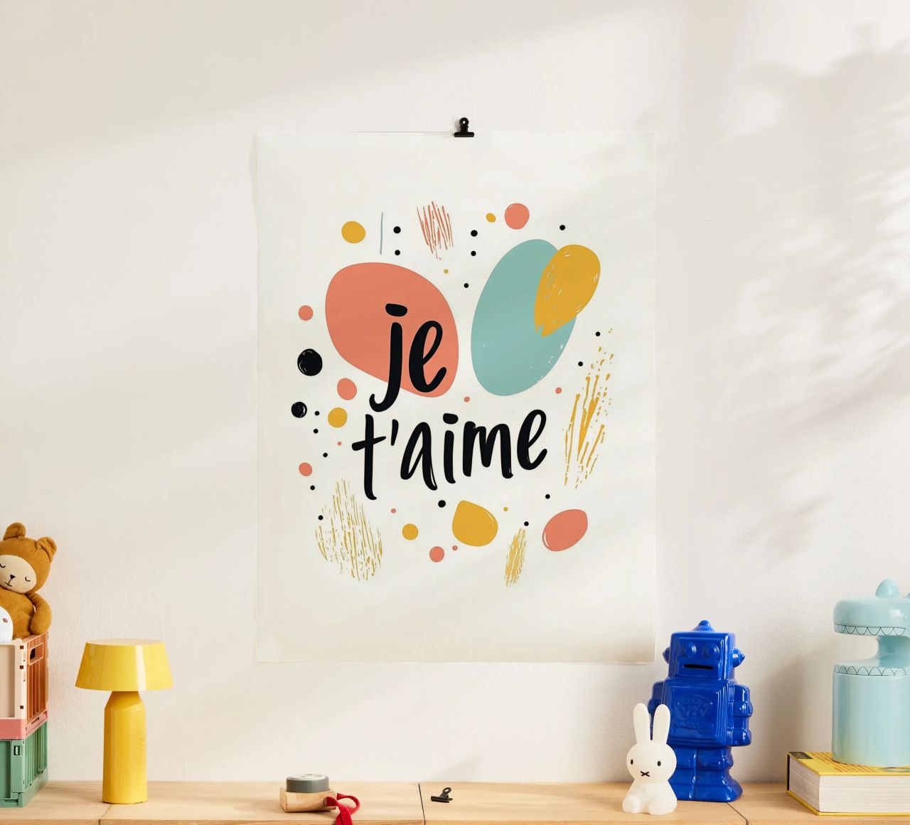 Je t'aime - 4 poster de Art Typo Essentiel