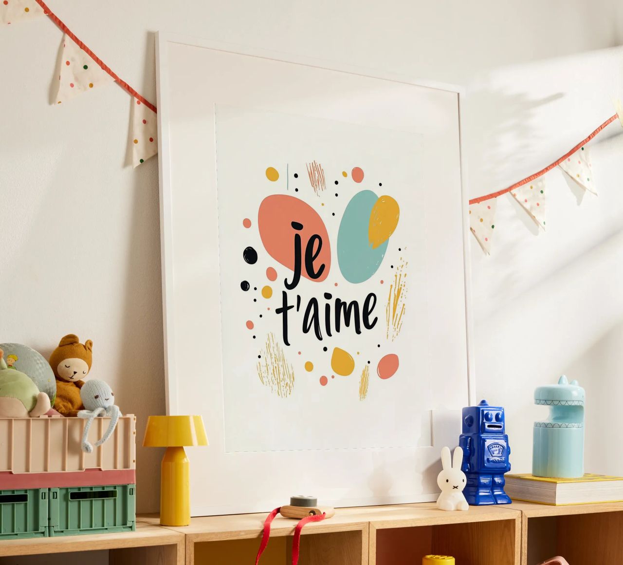 Je t'aime - 4 poster de Art Typo Essentiel