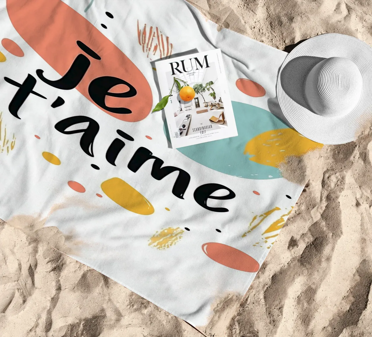 Je t'aime - 4 telo mare da Art Typo Essentiel