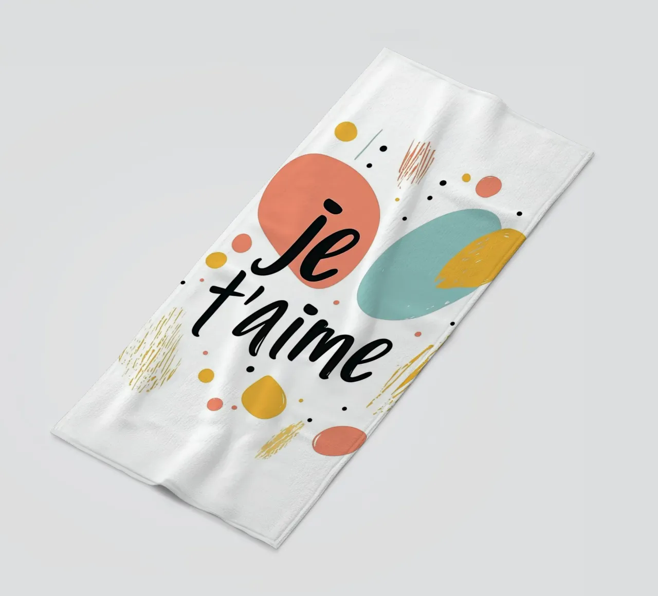 Je t'aime - 4 telo mare da Art Typo Essentiel