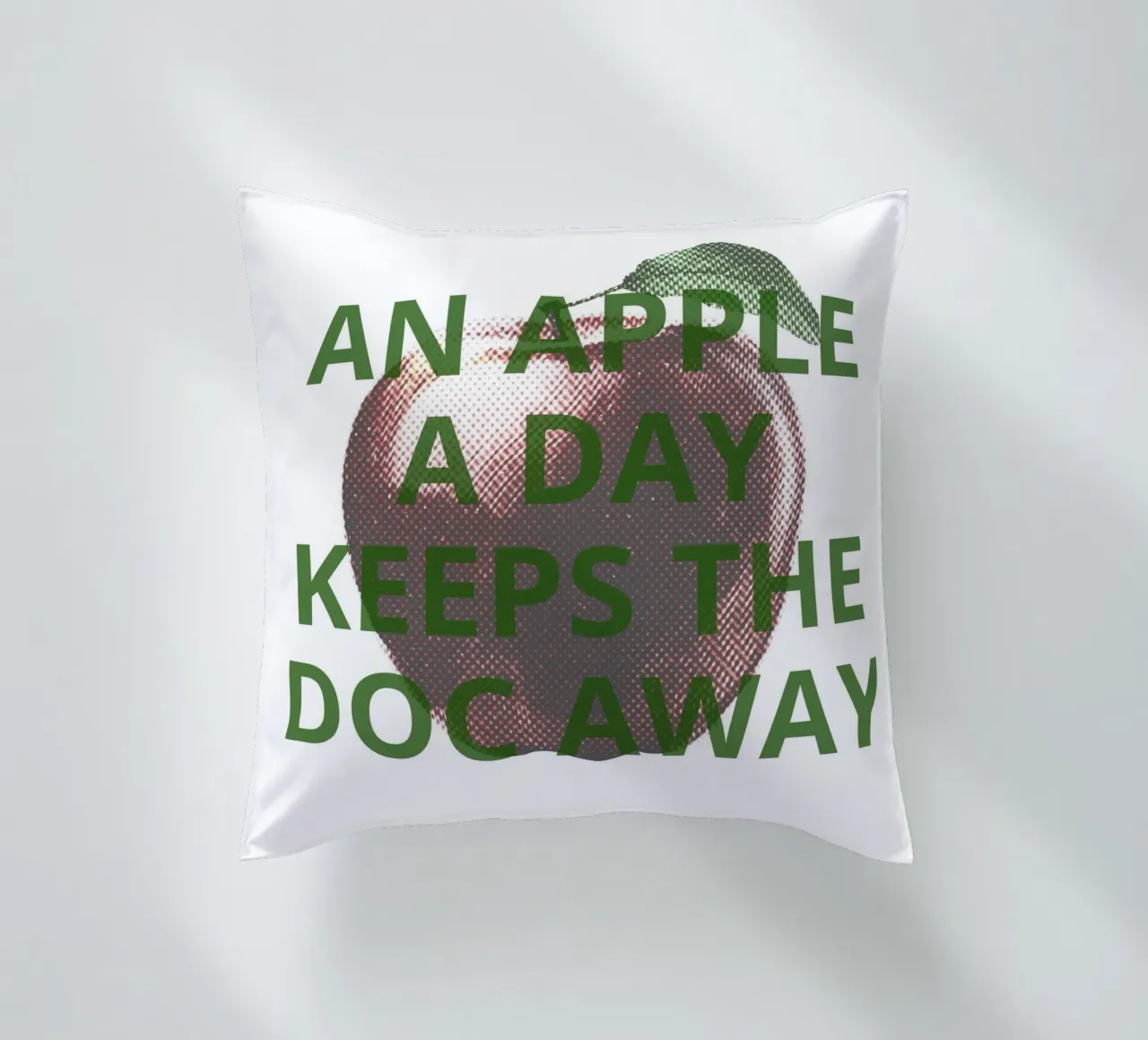 An apple a day keeps the doc away cuscino da ramosashop