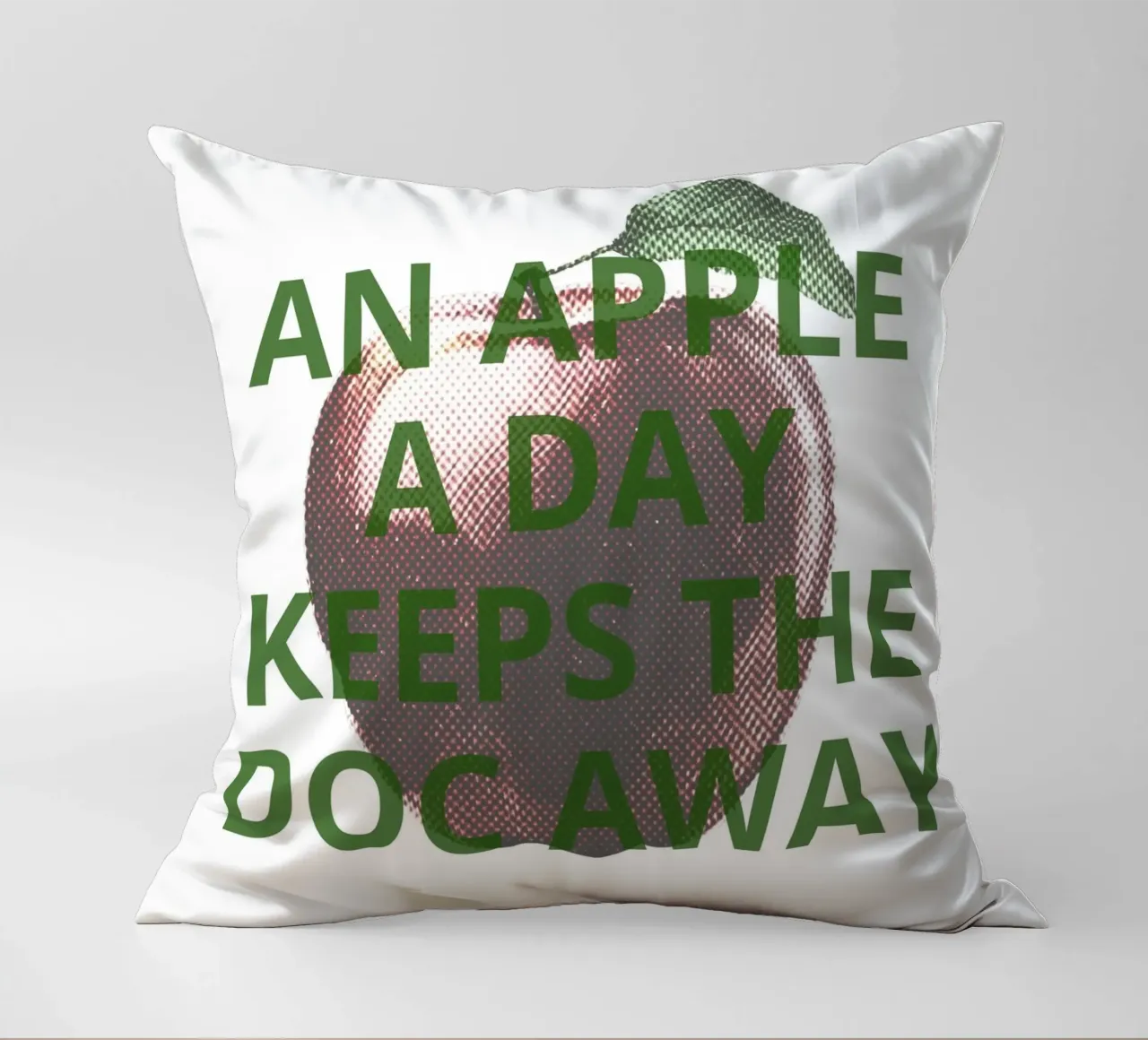 An apple a day keeps the doc away cuscino da ramosashop