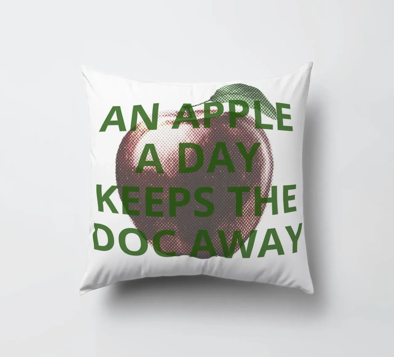 An apple a day keeps the doc away cuscino da ramosashop