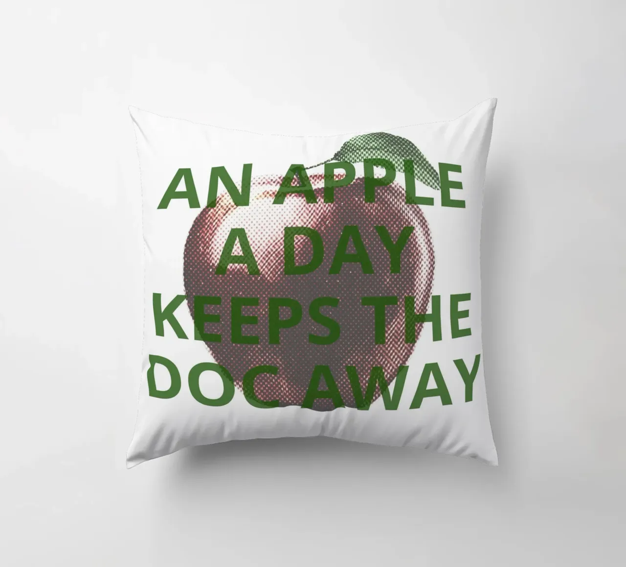 An apple a day keeps the doc away cuscino da ramosashop